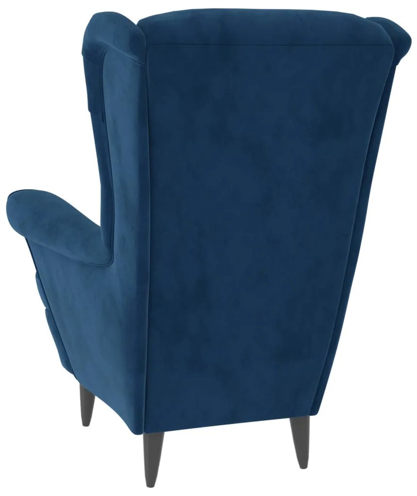 Poltrona veludo azul