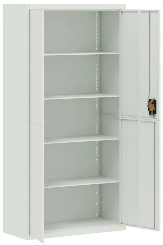 Arquivador 90x40x180 cm aço cinzento-claro