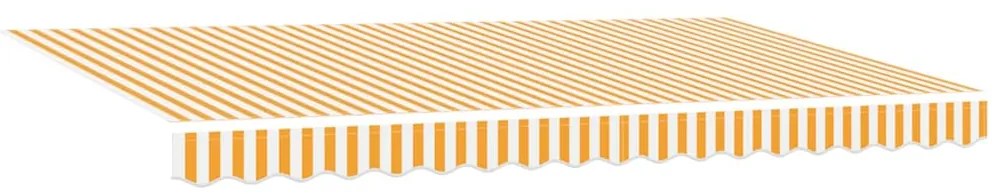 Toldo Retrátil Manual Amarelo e Branco 400x200 cm
