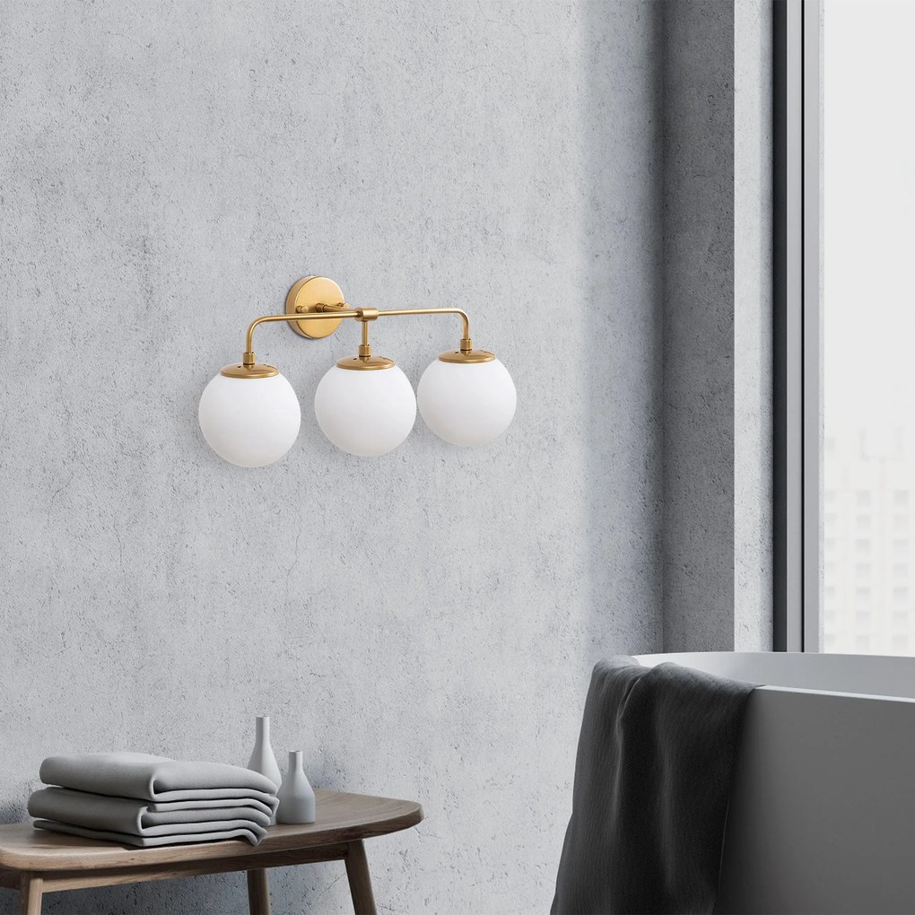 Aplique de Parede Horn – Dourado – 56 x 21 x 27 cm