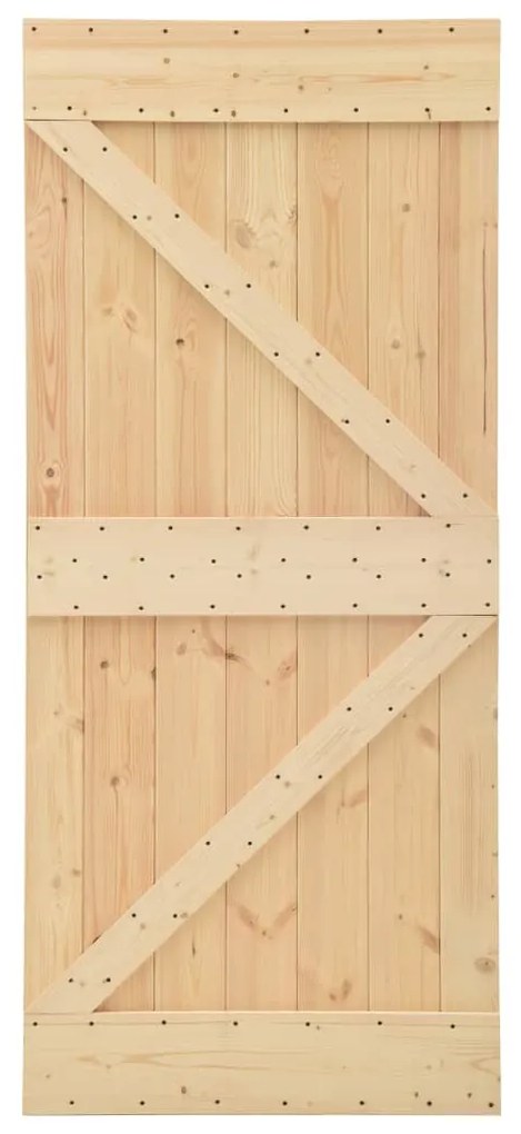 Porta 90x210 cm madeira de pinho maciça