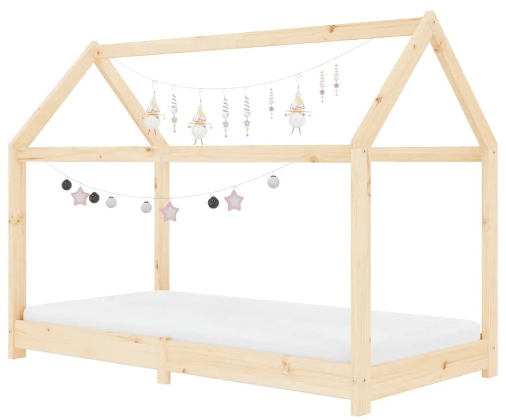 Estrutura de cama para crianças 80x160 cm pinho maciço