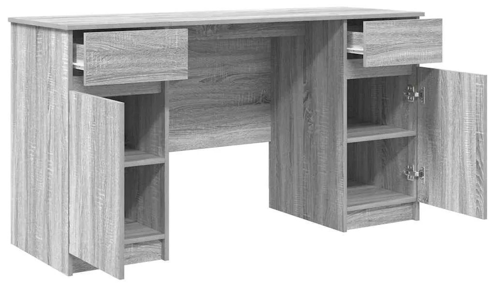 Mesa vidaXL Cinzenta Sonoma 140x49x76 cm Madeira engenheirada