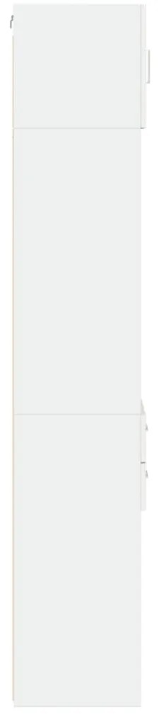 Armário de arrumação estreito derivados de madeira branco