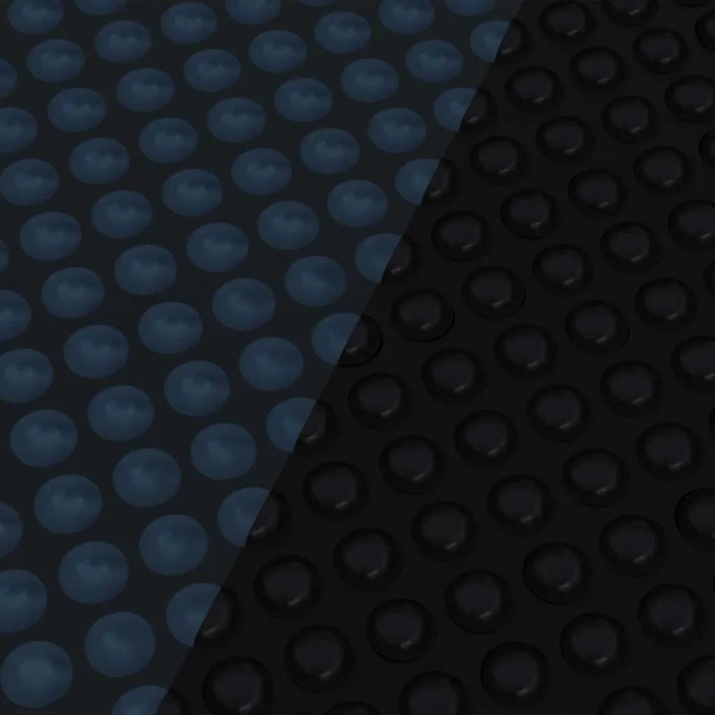 Película p/ piscina PE solar flutuante 732x366 cm preto e azul
