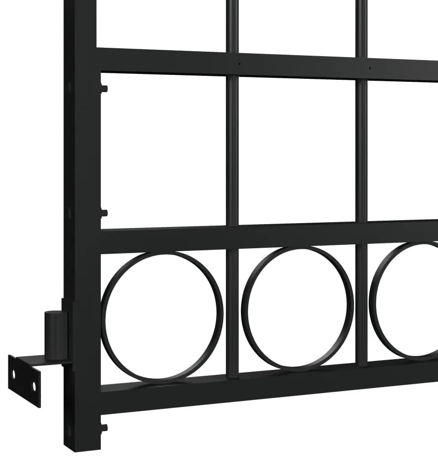 Portão para cerca com topo arqueado 89x200 cm aço preto