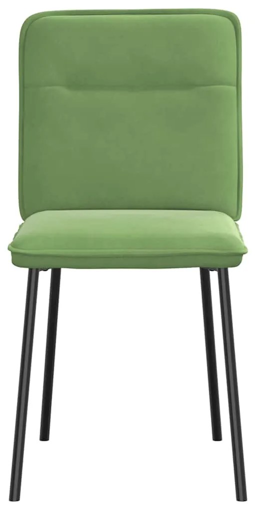 Cadeiras de jantar 2 pcs veludo verde-claro