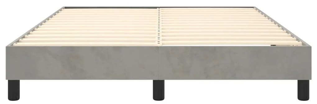 Estrutura de cama sem colchão 140x190 cm veludo cinzento-claro