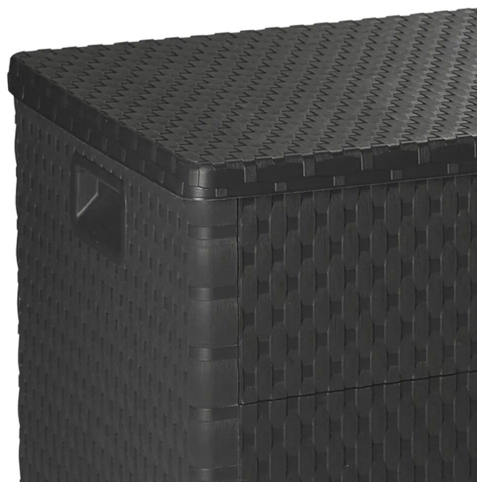Móvel de arrumação para jardim 120x56x63 cm vime PE antracite