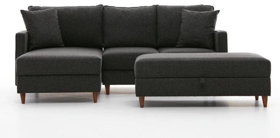 Sofá de Canto Eva – Antracite – 210x82x195 cm