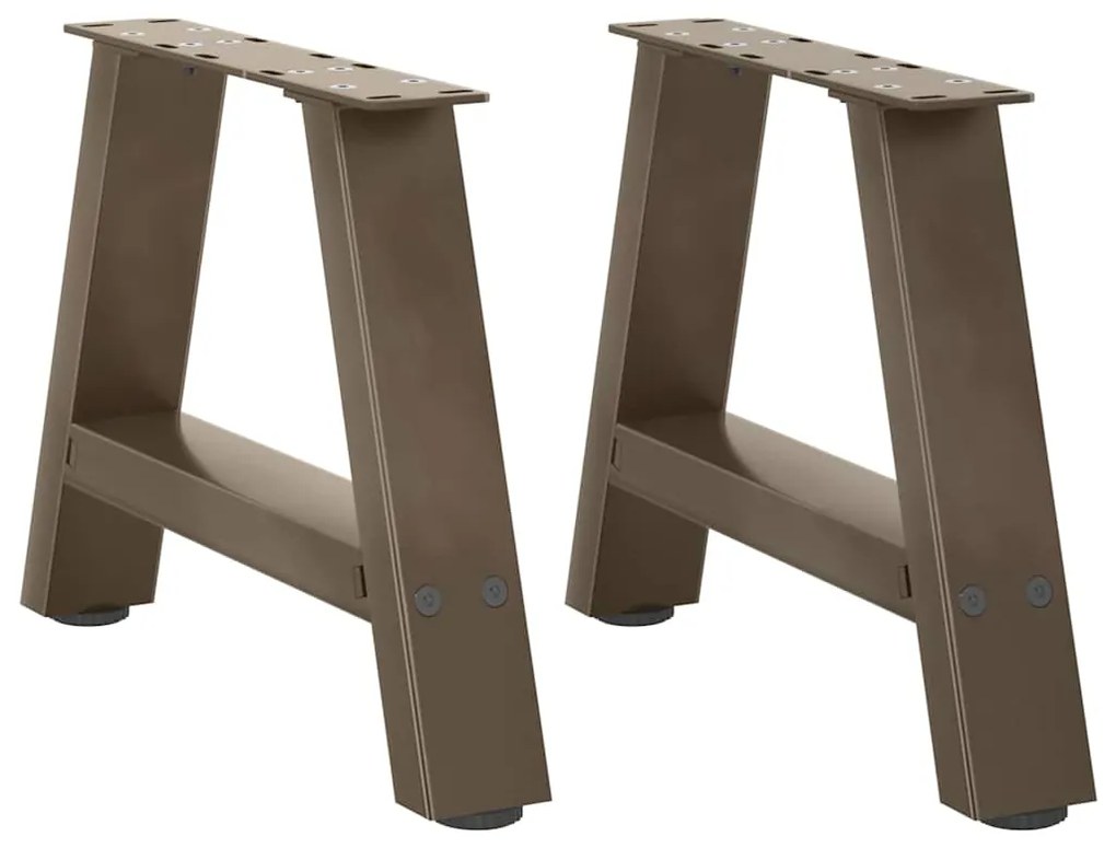 vidaXL Pés para mesa de centro em formato A, 2 peças, 40x(30-31) cm, aço