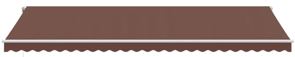 Toldo retrátil automático 600x350 cm castanho