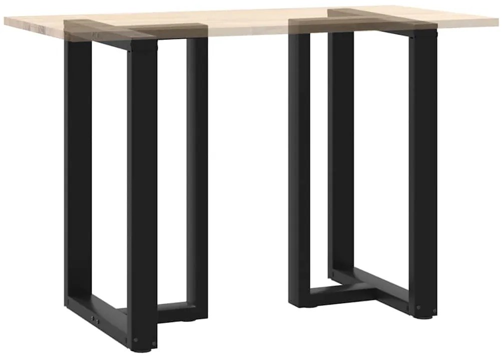 Pés de mesa de bar em forma de T, 2 peças, preto, 60x35x(90-91) cm, aç