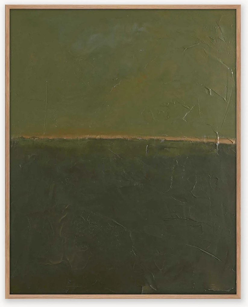 Quadro em tela pintado à mão Edge Green