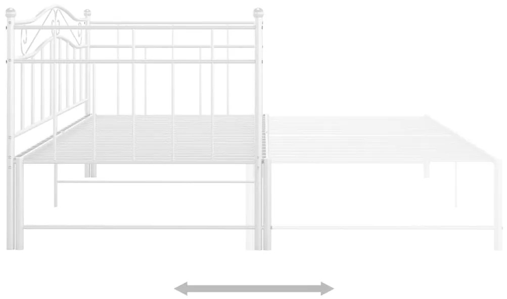 Estrutura sofá-cama de puxar 90x200 cm metal branco