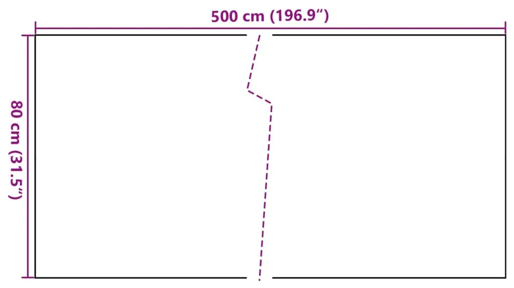 Tela de varanda 500x80 cm vime PE castanho-claro