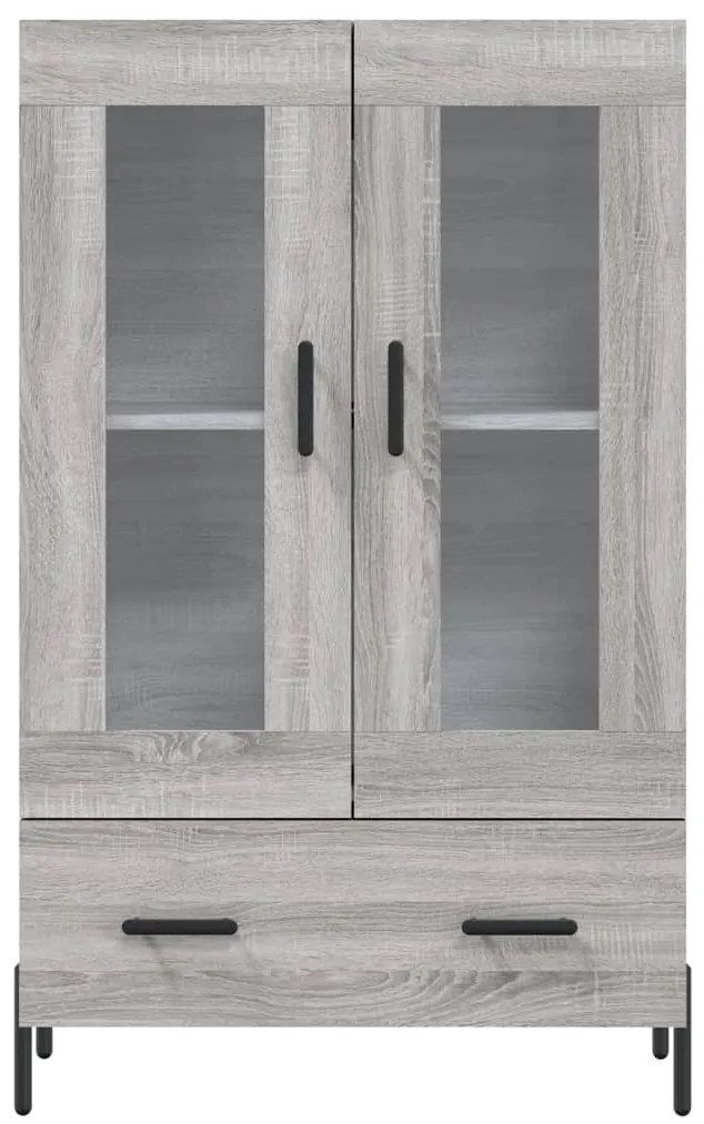 Armário alto derivados de madeira 69,5x31x115cm cinza sonoma