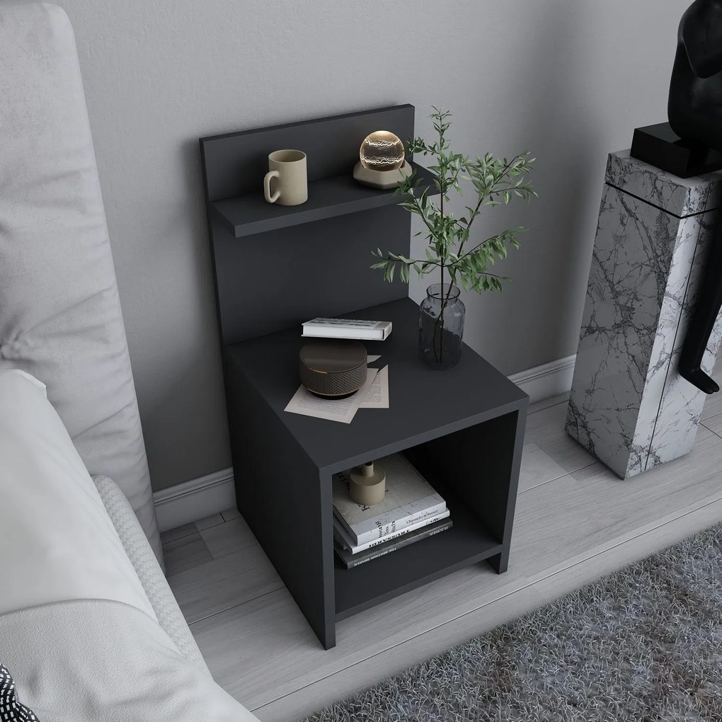 Mesa de Cabeceira Ullman – Antracite – 35,6 x 37,4 x 72 cm