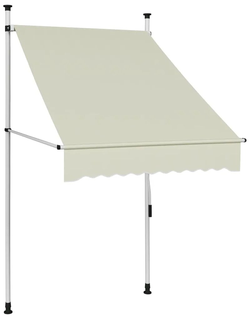vidaXL Toldo retrátil manual 100 cm creme