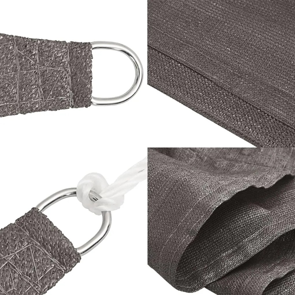 Para-sol estilo vela 160 g/m² 3x4x5 m PEAD antracite