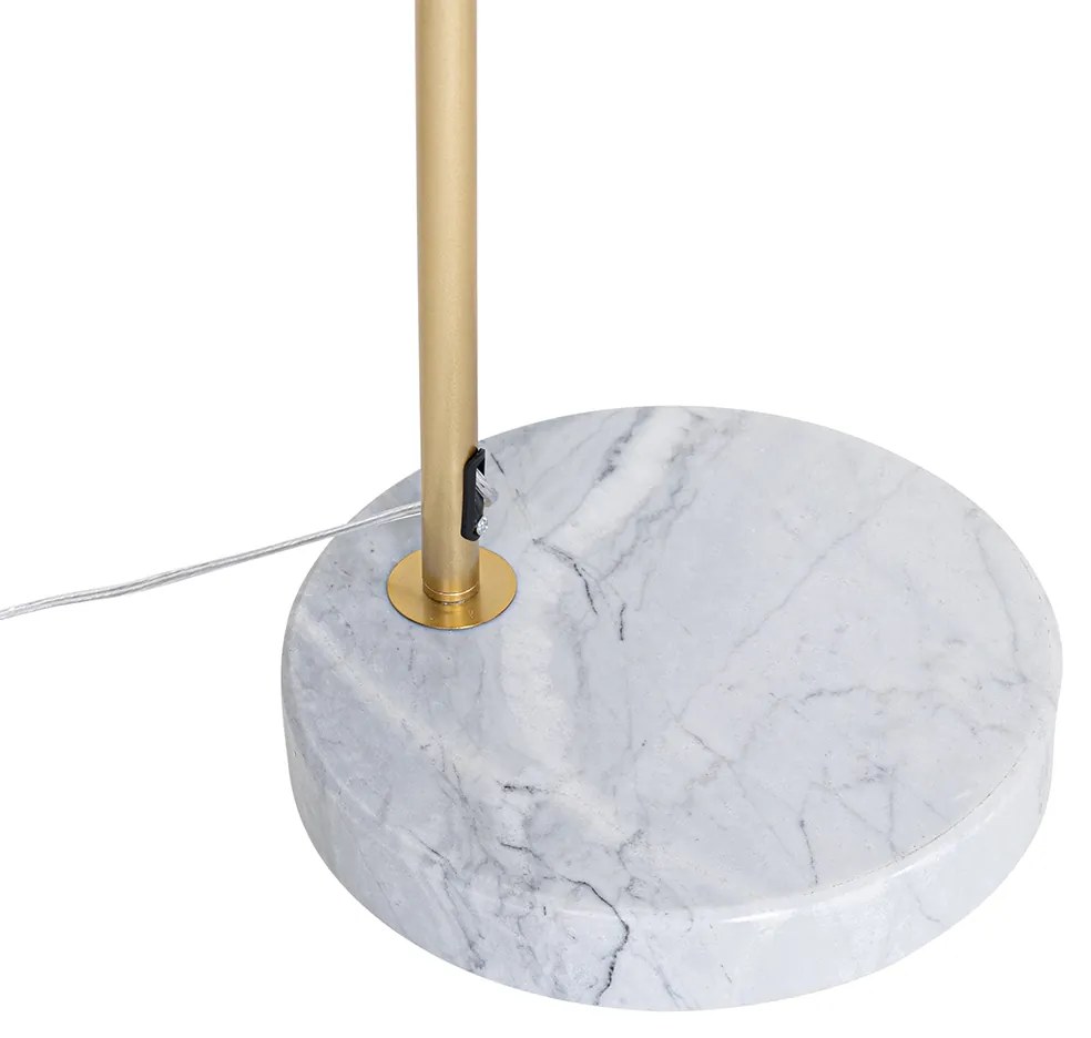 Candeeiro de Arco Moderno Latão com Vidro Transparente - Arc