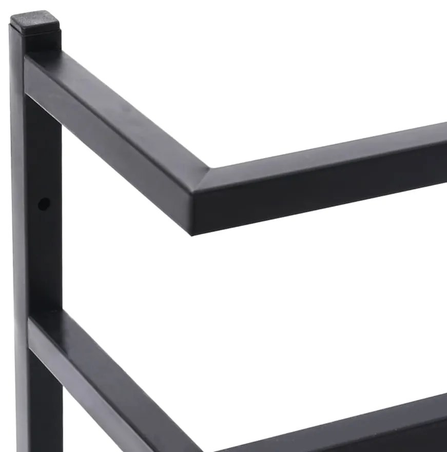 Toalheiro 24x12x48 cm aço preto