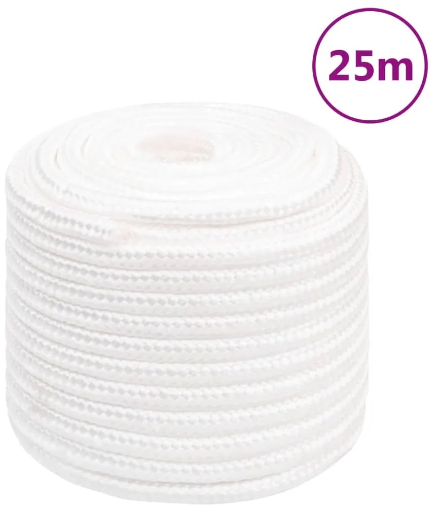 Corda de barco 16 mm 25 m polipropileno branco completo