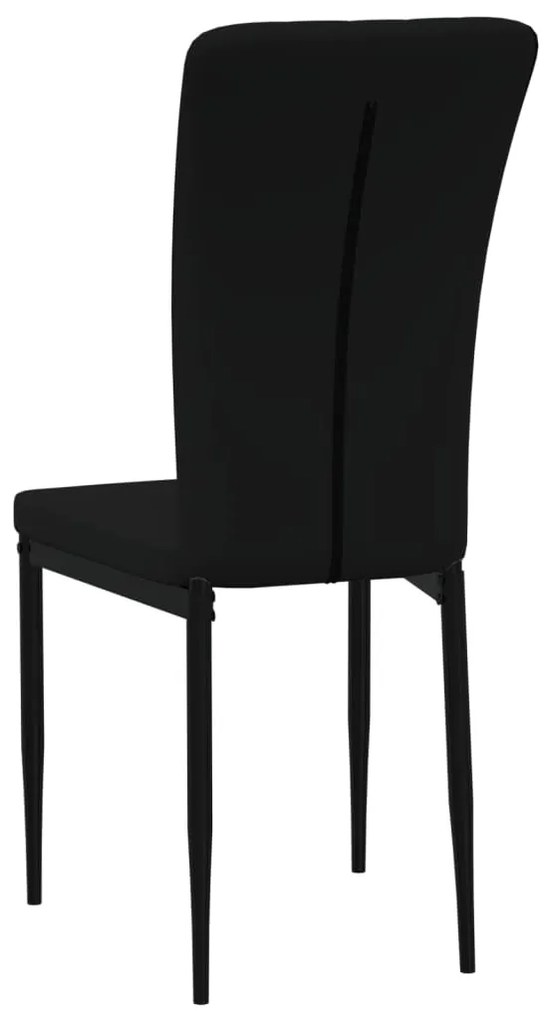Cadeiras de jantar 4 pcs veludo preto