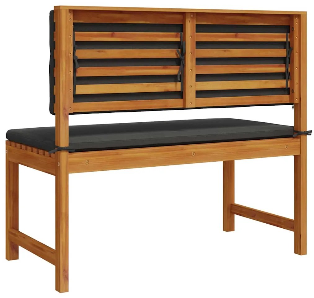 Banco de Jardim vidaXL com Almofadas 100x50x91 cm Madeira Sólida de Ac