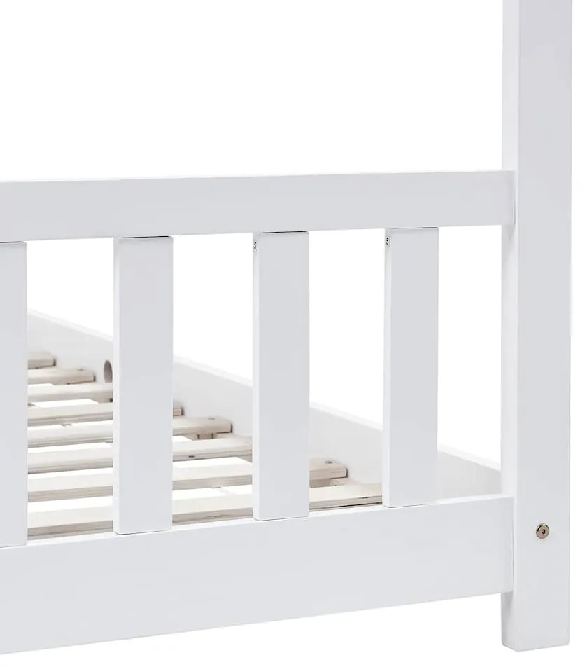 Estrutura de cama para crianças 90x200 cm pinho maciço branco