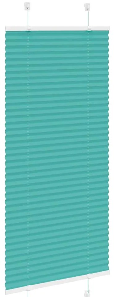 Gasolina verde Plissada Cega 55x100 cm Largura Tecido 54,4 cm