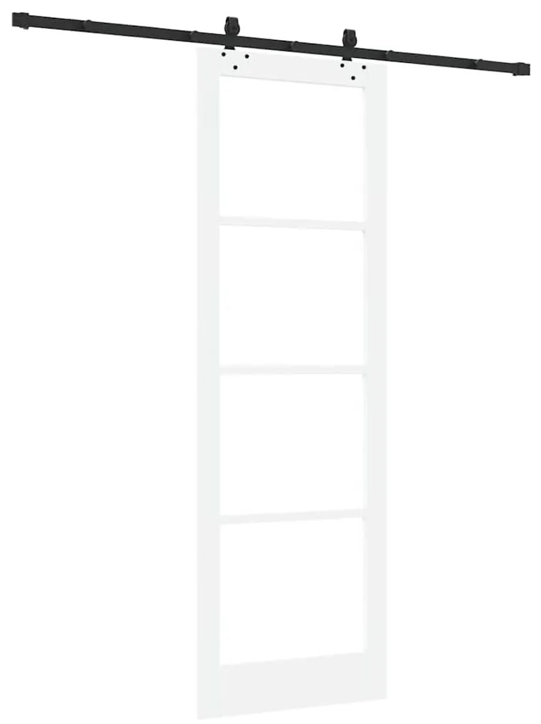 Porta Deslizante vidaXL com Conjunto de Hardware Branco 78x232 cm Made