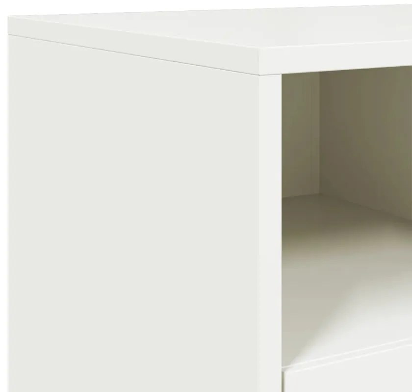 Móvel de TV 100,5x39x43,5 cm aço branco