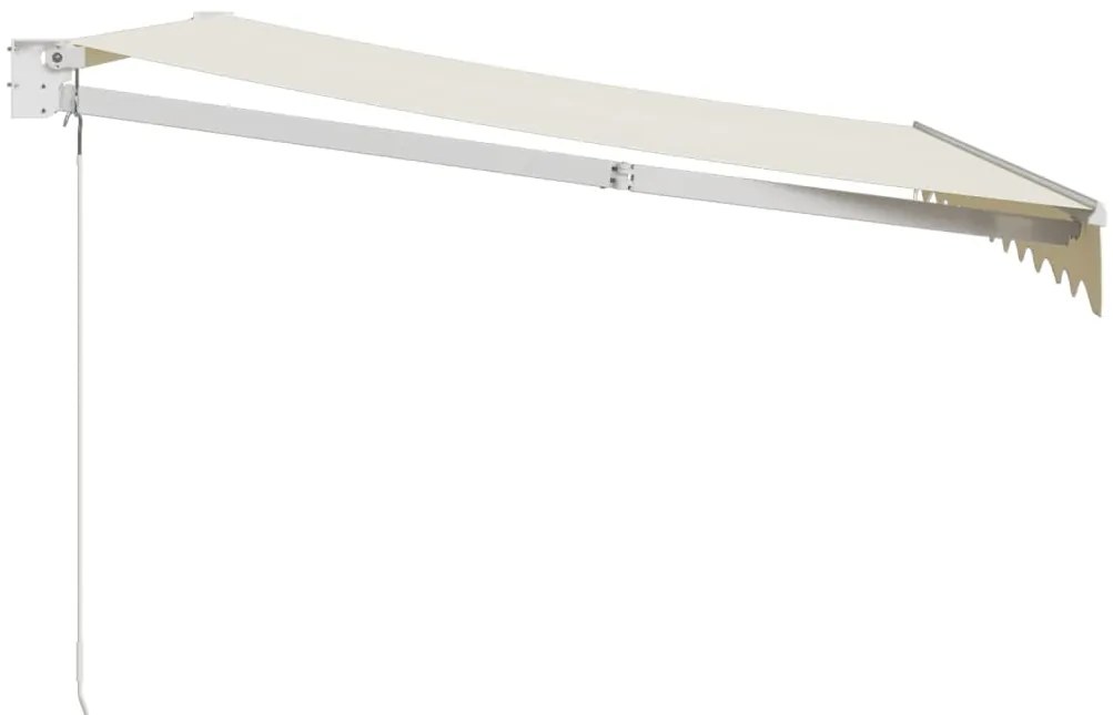 Toldo retrátil 3,5x2,5 m tecido e alumínio cor creme