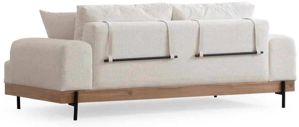Sofá de 3 Lugares Eti – Branco – 220 cm x 98 cm x 78 cm