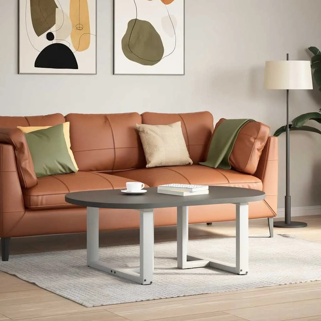 Pés para mesa de centro em forma de T, 2 peças, branco, 70x25x(42-43)