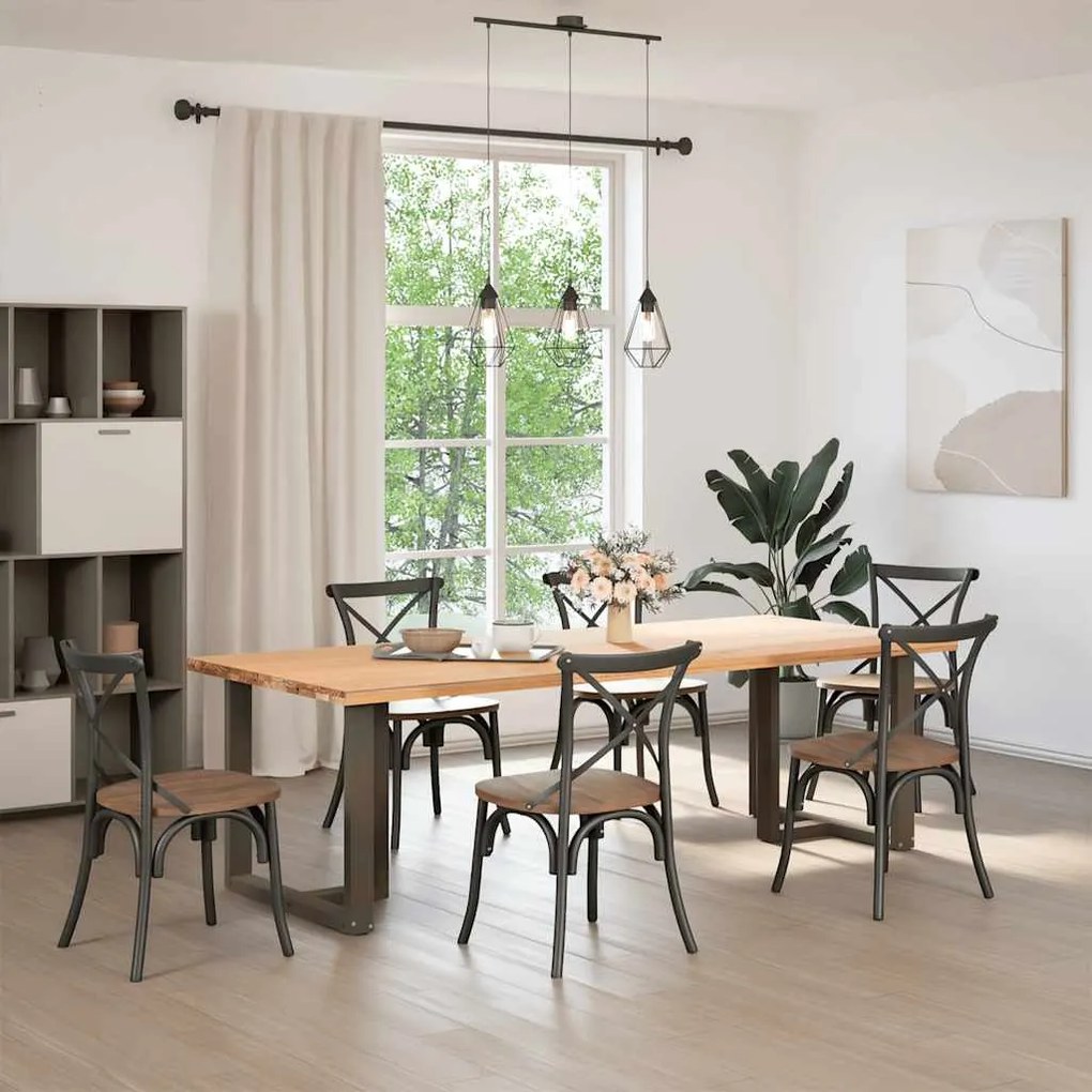 Pés de mesa de jantar em forma de T, 2 peças, preto, 70x35x(72-73) cm,