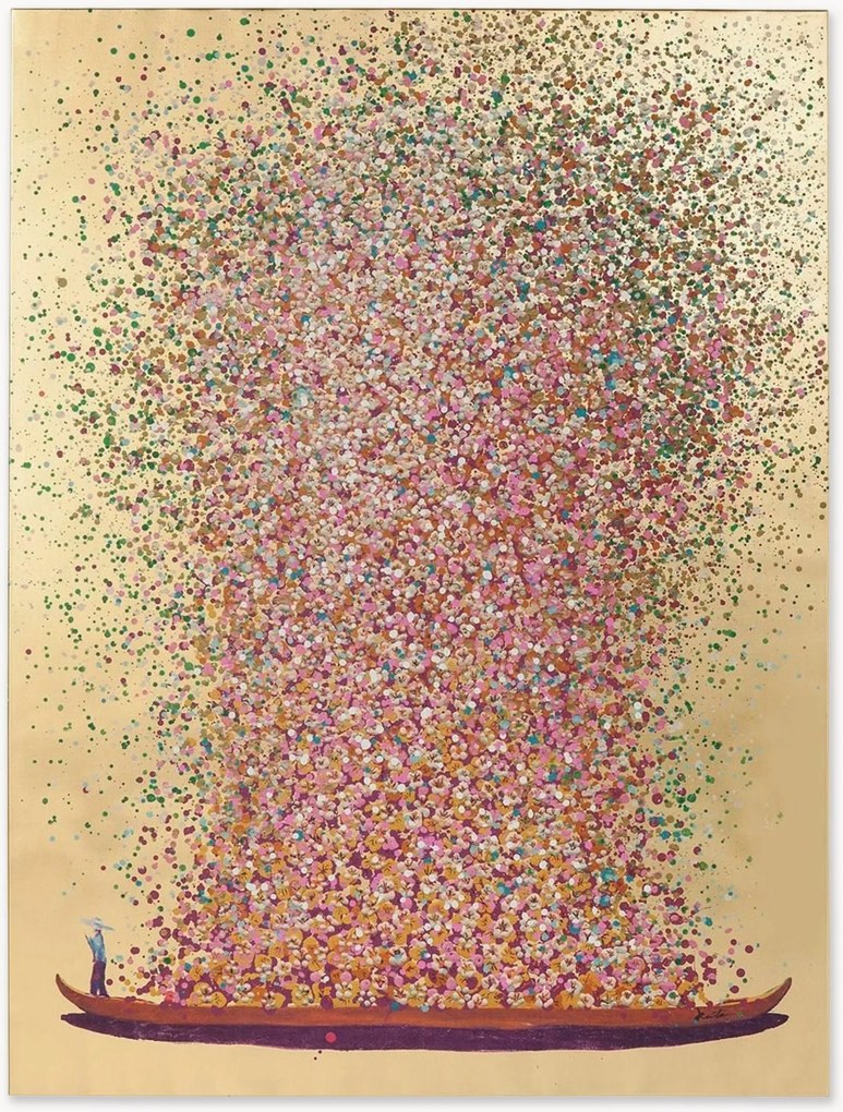 Quadro em tela Flower Boat