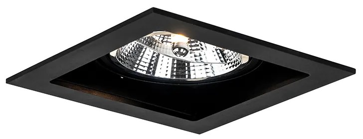 Foco embutido moderno preto 18 cm regulável - Artemis 111