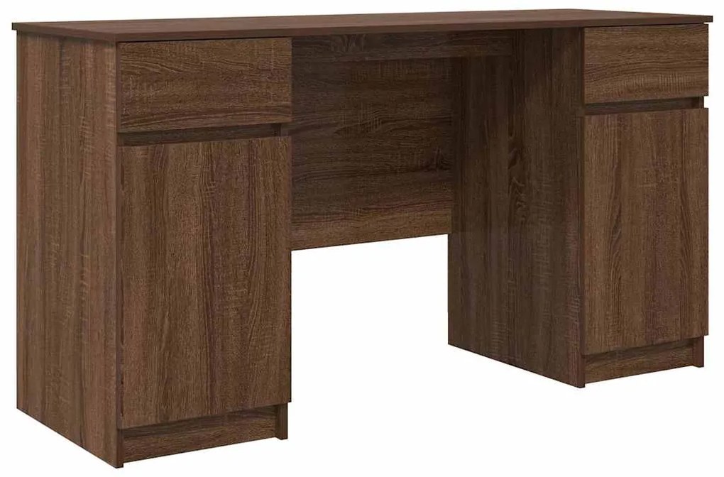 Mesa vidaXL Castanho Carvalho 140x49x76 cm em Madeira Estruturada