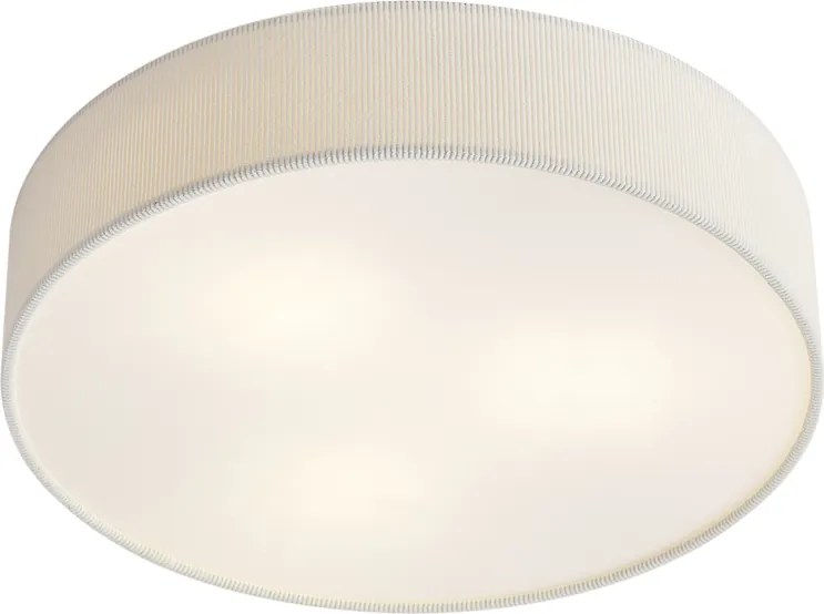 Plafon moderno branco com abajur de veludo 46cm 3-luzes - Luz
