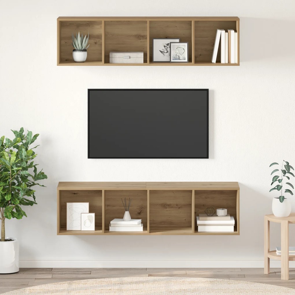 vidaXL Conjunto de móvel de TV 2 pcs carvalho artisiano
