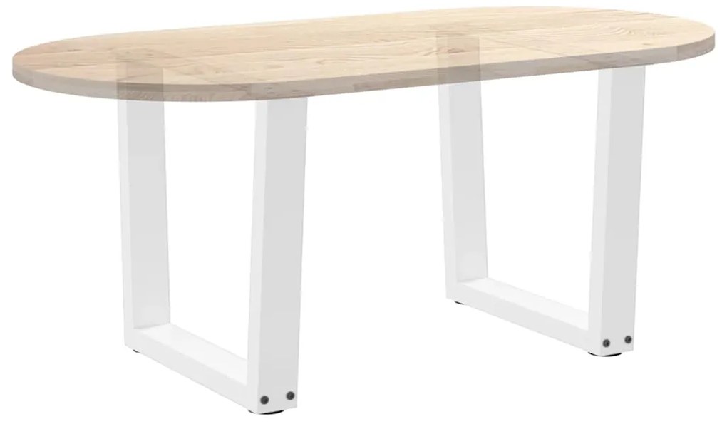 Pés para mesa de centro em V, 2 peças, branco, 50x (42-43,3) cm, aço