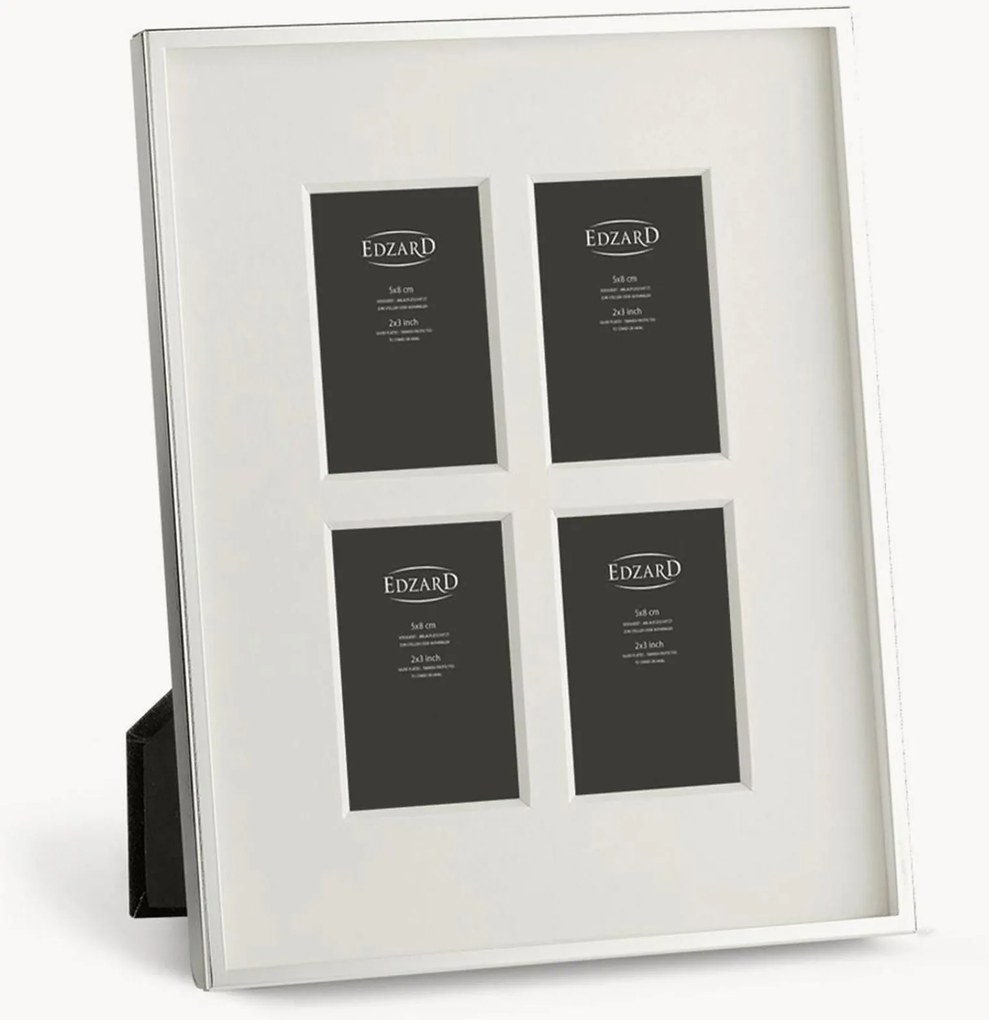 Moldura para fotografia banhada a prata Napoli