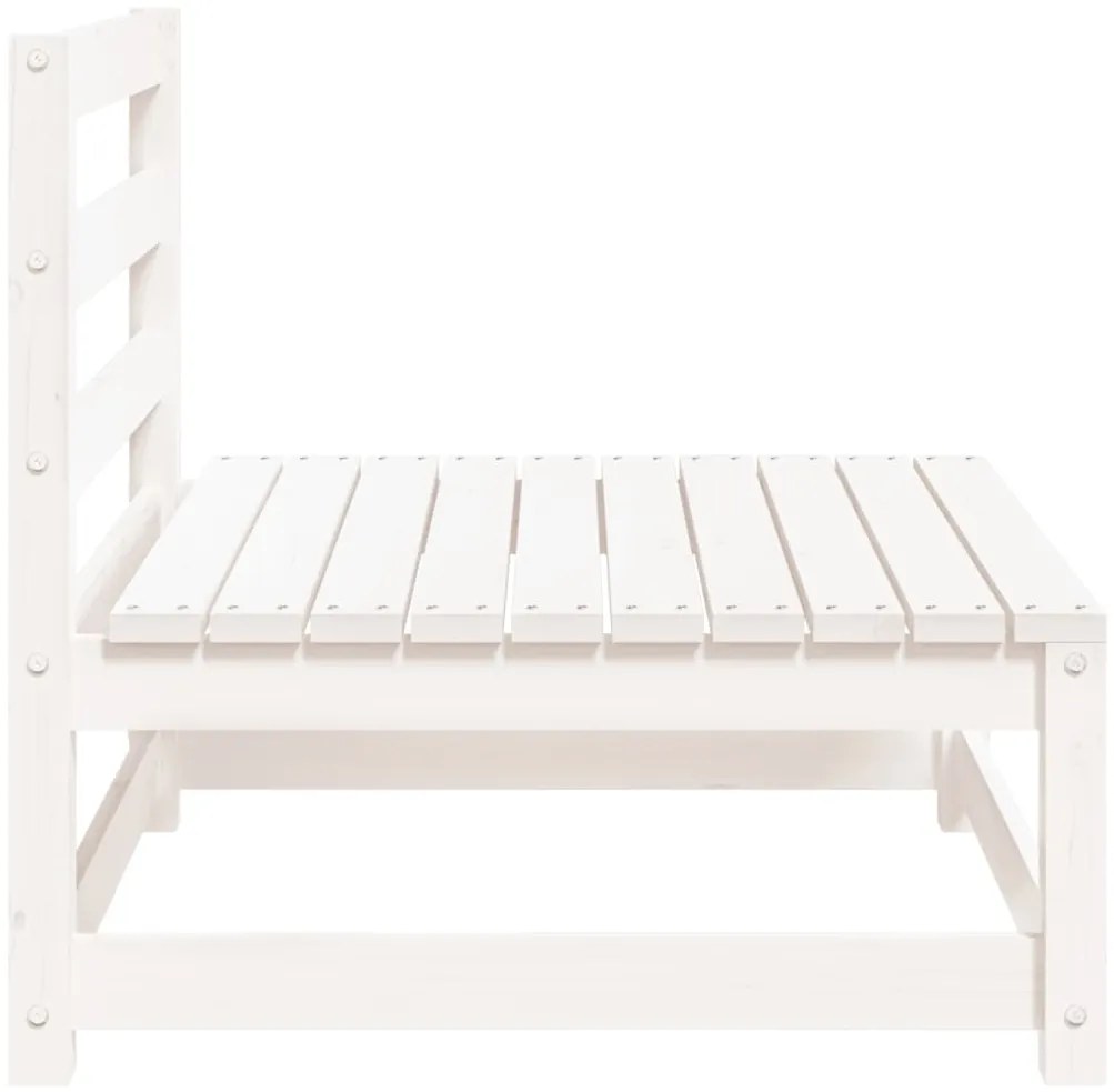 Sofás sem braços p/ jardim 2 pcs 70x70x67cm pinho maciço branco