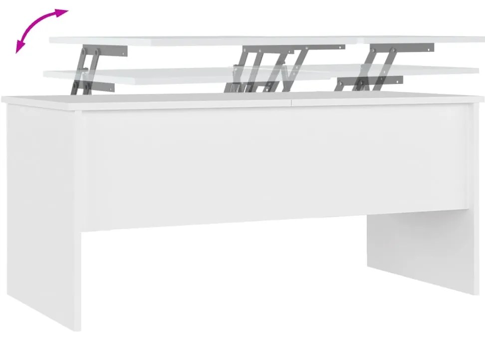 Mesa de centro 102x50,5x46,5 cm madeira processada branco