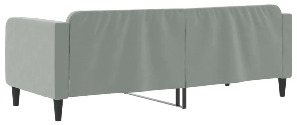 Sofá-cama 80x200 cm veludo cinzento-claro