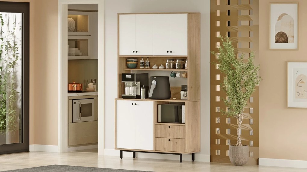 Mobiliário "RE7-SW" - Design Moderno - Oak
White