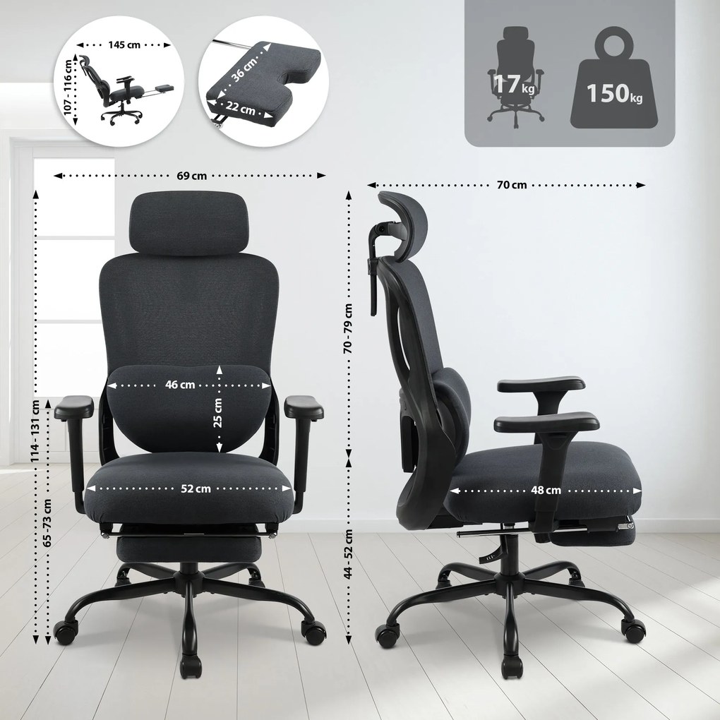 Cadeira de Escritório Leesburg preta