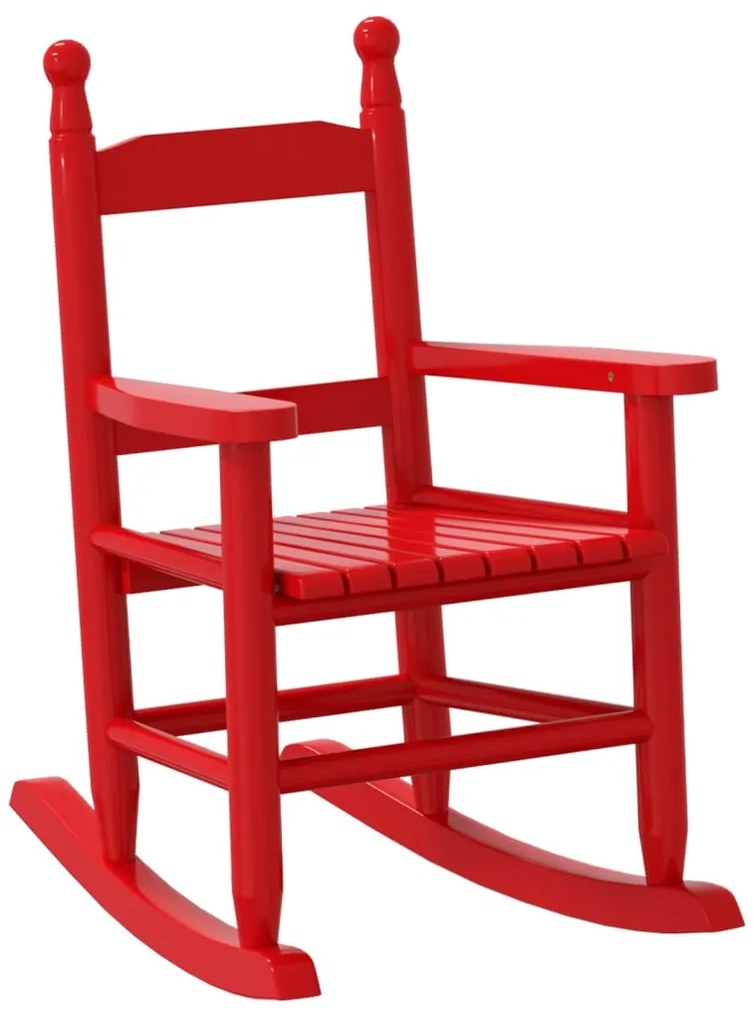 Cadeiras de baloiço infantis 2 pcs álamo maciço vermelho